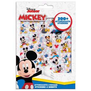 6-698 ΜΠΛΟΚ ΜΕ 300 ΑΥΤΟΚΟΛΛΗΤΑ MICKEY 21.5x14.5cm