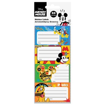 50-3132 ΕΤΙΚΕΤΕΣ MICKEY ΣΕΤ-5 ΦΥΛΛΑ 20 ΕΤΙΚΕΤΕΣ