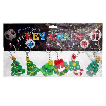 93-3718 Μπρελόκ xmas σχέδια δεντράκια. στεφάνια -5.5cm