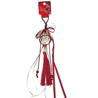 93-3382 Γούρι ρόδι με φούντα 30cm