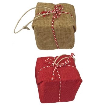 93-3027 Στολίδι κρεμαστό δωράκι τσουβάλι 5x5x5cm