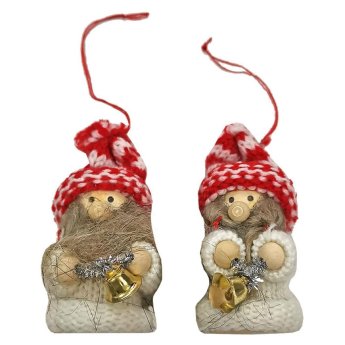 93-2897 Στολίδι φιγούρα xmas με καμπανάκι 9x5cm