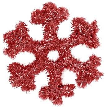 93-2881 Χιονονιφάδα tinsel διακοσμητικό χώρου 32cm