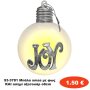 93-3781 Μπάλα xmas με φως KAI ασημί αξεσουάρ o8cm
