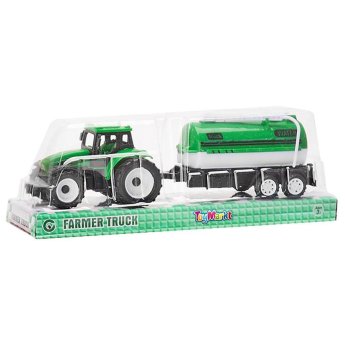 70-2318 Τρακτέρ pull back με ρυμούλκα 22x7x6cm