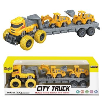 70-2345 Νταλίκα friction ΚΑΙ  2 δομικά pull back 41x14x11cm