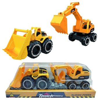 71-3534 Μπουλντόζα ΚΑΙ  εκσκαφέας free wheels 41x13x12cm