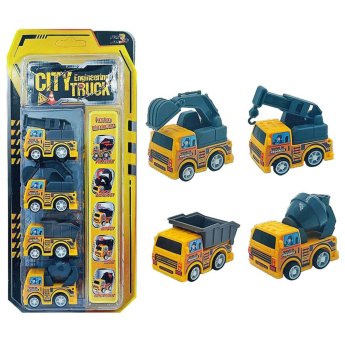70-2283 Δομικά οχήματα pull back σε καρτέλα 14x30x3cm
