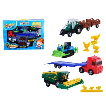 70-2187 Οχήματα pull back happy farm σε κουτί 39x29x6cm