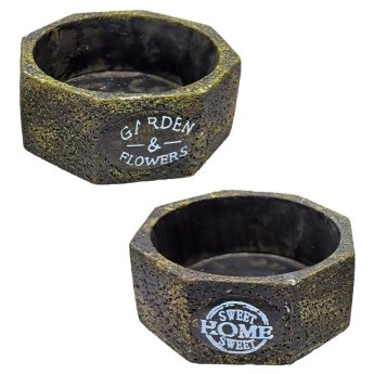 81-1140 Κασπώ Κεραμικό Πολύγωνο 16x6.5cm