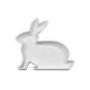 73-2150 Δίσκος Σχέδιο Λαγός Λευκός 29.5x25x3cm