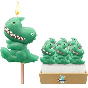 73-2142 Κερί Δεινόσαυρος σε Στικ 12x12x2cm -H-20cm-