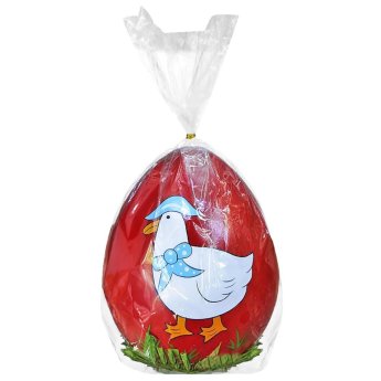 73-2070 Αυγό Πλαστικό Κόκκινο με Γρασίδι 15x12cm