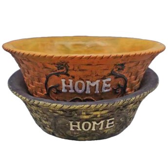 73-2000 Καλάθι Κεραμικό Πλεκτό Home Φ22x7cm
