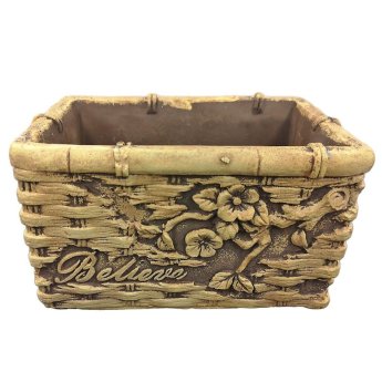 73-1991 Καλάθι-Κασπώ Κεραμική Πλέξη Ορθογώνιο 16x10.5x9cm