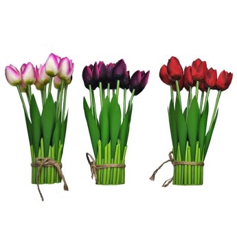 73-2051 Γλαστράκι με Τουλίπες 26x6cm