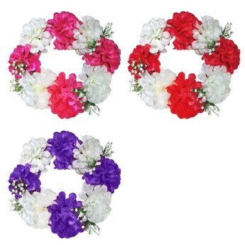 73-2047 Στεφάνι 8 Λουλούδια 30cm