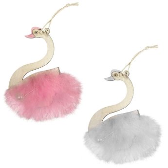 73-2037 Στολίδι Κρεμαστό Κύκνος 11x7cm