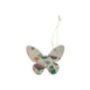 73-1699 Στολίδι Κρεμαστό Πεταλούδα Λουλούδια 8x6cm