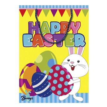 73-597 Τσάντα Δώρου Χάρτινη Πασχαλινή -23cm- 23x17x8cm