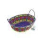 73-1242 Καλάθι Μπαμπού Πολύχρωμο Οβάλ 30x22x8cm