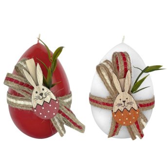 73-1199 Κερί Αυγό Λαγουδάκι Ξύλινο 9cm