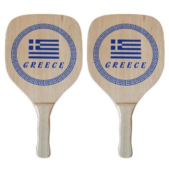 42-328 Ρακέτες Ξύλινες Παραλίας Greece -410gr/Ρακέτα.  40x22x1.2cm