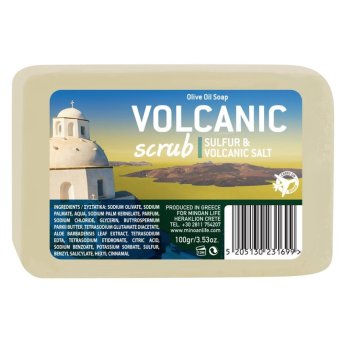 23169 ΣΑΠΟΥΝΙ VOLCANIC scrub -θειάφι και ηφαιστειακό αλάτι- 100g.-
