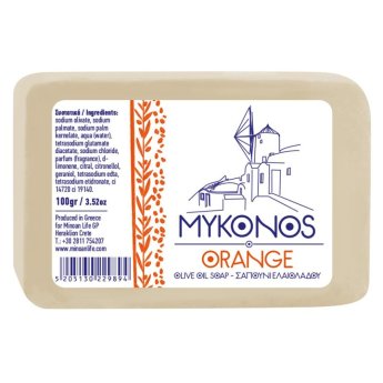 22989 ΣΑΠΟΥΝΙ ΕΛΑΙΟΛΑΔΟΥ ΜΥΚΟΝΟΣ ΠΟΡΤΟΚΑΛΙ 100gr -