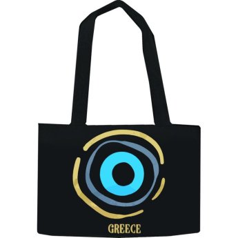 33464 ΤΣΑΝΤΑ ΚΑΜΒΑΣ ΜΑΤΙ GREECE ΜΑΥΡΟ -29Χ22ΕΚ -