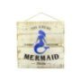 42312 ΠΙΝΑΚΑΣ ΞΥΛ.  MERMAID  ΛΕΥΚΟ-ΜΠΕΖ-30Χ30Χ4.5ΕΚ