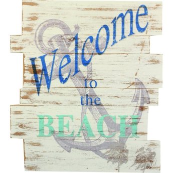 42114 ΠΙΝΑΚΑΣ ΞΥΛ.  WELCOME TO THE BEACH -44Χ50Χ2.5ΕΚ