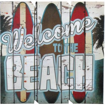 21638 ΠΙΝΑΚΑΣ ΞΥΛ.  WELCOME TO THE BEACH   -40Χ40ΕΚ