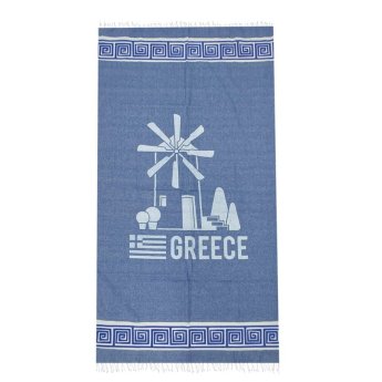 34421 ΠΕΤΣΕΤΑ PESTEMAL ΜΕ ΑΝΕΜΟΜΥΛΟ GREECE ΜΠΛΕ -90Χ180ΕΚ