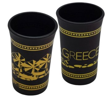 60217 ΣΦΗΝΟΠΟΤΗΡΟ ΜΕ ΑΝΕΜΟΜΥΛΟ GREECE ΜΑΥΡΟ-ΧΡΥΣΟ -5Χ3.6Χ6ΕΚ -