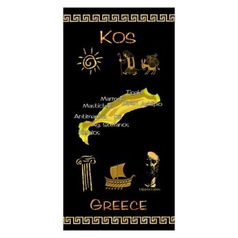34555 ΠΕΤΣΕΤΑ ΘΑΛΑΣ. MICROFIBER ΜΕ ΧΑΡΤΗ -KOS-70Χ140ΕΚ