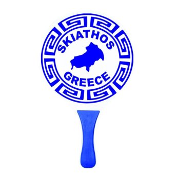 37155 ΡΑΚΕΤΑ ΧΑΡΤΗΣ ΜΕ ΜΠΑΛΑΚΙ ΑΣΠΡΟ-ΜΠΛΕ -SKIATHOS-