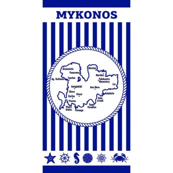 36286 ΠΕΤΣΕΤΑ ΘΑΛΑΣ. ΡΙΓΕ ΜΕ ΧΑΡΤΗ MYKONOS -75Χ150ΕΚ