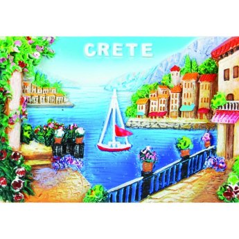 29235 ΜΑΓΝΗΤΑΚΙ ΜΕ ΘΕΑ ΜΕ ΒΑΡΚΑ CRETE -7.5X5.5ΕΚ -