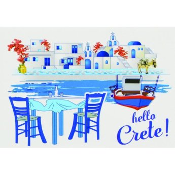 29255 ΜΑΓΝΗΤΑΚΙ ΑΞΙΟΘΕΑΤΑ ΝΗΣΙΟΥ HELLO CRETE -5Χ8ΕΚ -