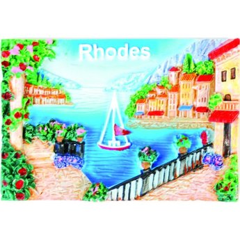 28174 ΜΑΓΝΗΤΑΚΙ ΜΕ ΘΕΑ ΜΕ ΒΑΡΚΑ RHODES -7.5Χ5.5ΕΚ -