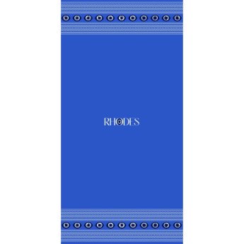 34832 ΠΕΤΣΕΤΑ PESTEMAL ΜΑΤΙ ΡΟΔΟΣ ΜΠΛΕ -90X180ΕΚ
