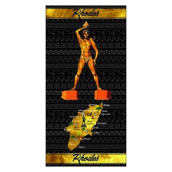34553 ΠΕΤΣΕΤΑ ΘΑΛΑΣ. MICROFIBER ΜΕ ΚΟΛΟΣΣΟ ΚΑΙ ΧΑΡΤΗ ΡΟΔΟΥ -70Χ140ΕΚ