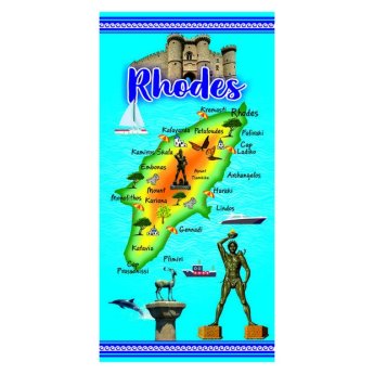 34517 ΠΕΤΣΕΤΑ ΘΑΛΑΣ. ΜΕ ΧΑΡΤΗ ΡΟΔΟΥ -RHODES-76Χ152ΕΚ