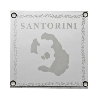 60642 ΣΟΥΒΕΡ ΓΥΑΛΙΝΟ ΕΛΙΕΣ  ΧΑΡΤΗΣ -SANTORINI- 9ΕΚ  ΣΕΤ4