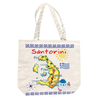 33162 ΤΣΑΝΤΑ ΚΑΡΑΒΟΠΑΝΟ ΧΑΡΤΗΣ SANTORINI -43Χ40ΕΚ