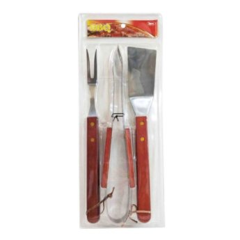 20557-16 ΣΕΤ ΕΡΓΑΛΕΙΑ BBQ 3ΤΜΧ ΤΣΙΜΠΙΔΑ-ΣΠΑΤΟΥΛΑ-ΠΗΡΟΥΝΑ