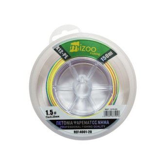 1375-05 MIZOO FISHING ΝΗΜΑ ΨΑΡΕΜΑΤΟΣ ΠΟΛΥΧΡΩΜΟ X12-PE 150M 1.5- O.20MM