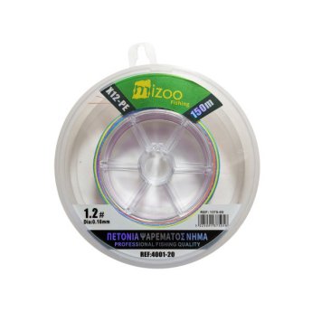 1375-05 MIZOO FISHING ΝΗΜΑ ΨΑΡΕΜΑΤΟΣ ΠΟΛΥΧΡΩΜΟ X12-PE 150M 1.2- O.18MM