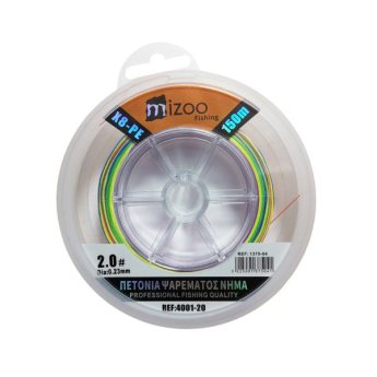 1375-04 MIZOO FISHING ΝΗΜΑ ΨΑΡΕΜΑΤΟΣ ΠΟΛΥΧΡΩΜΟ X8-PE 150M 2.0- O.23MM